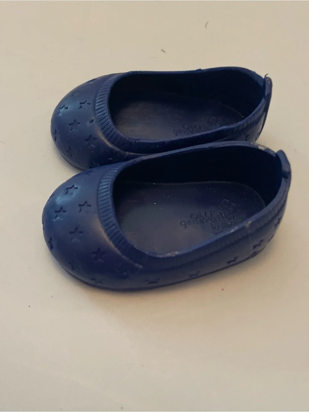 Or generation blue doll shoes Mary Jane slipping with stars and hearts 18in doll
